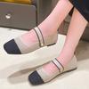 Shoes for Women Fashion Spring Concise Women Flats Mixed Colors Square Toe Net Cloth Elastic Band Shallow Mouth Shoes Women