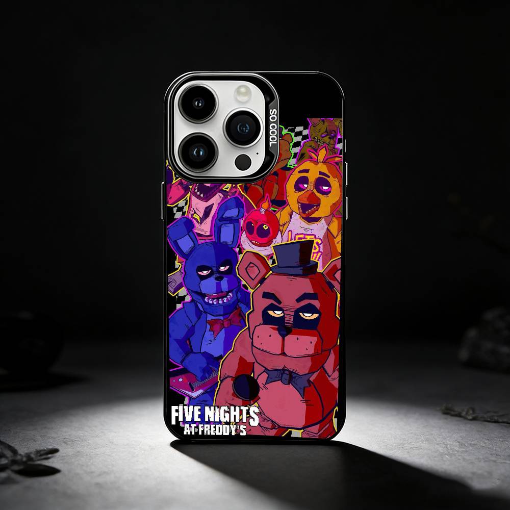 Five Nights At F-Freddys F-Fnaf Phone Case For iPhone 17,16,15,14,13,12,11 Plus,Pro Max,XS,Colored silver phone case