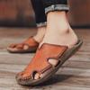 38-48 Летние мужские большие сандалии-шлепанцы баотоу ручной работы, уличные сандалии, модные повседневные шлепанцы