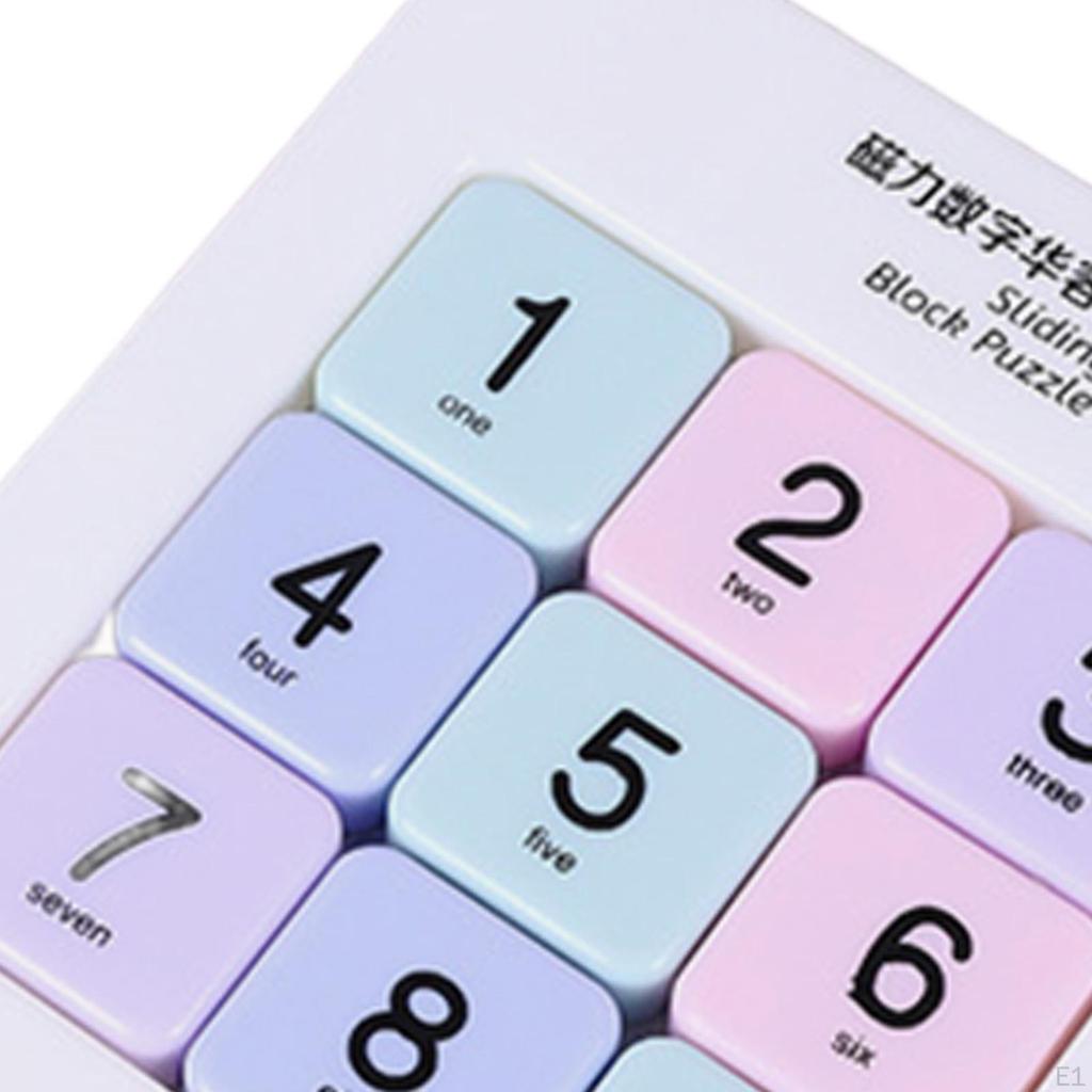 Magnetic Number Sliding Puzzle Portable Learning Tangram Jigsaw Intelligence 3 Floors