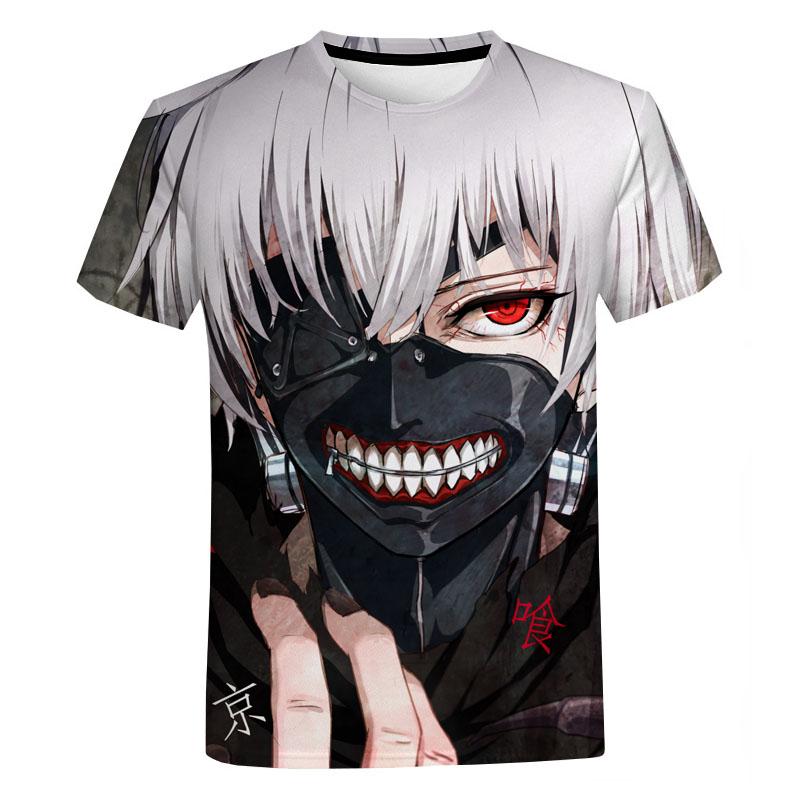 Футболка с рисунком Tokyo Ghoul для мужчин и женщин, летняя новая футболка для отдыха, модная уличная футболка в стиле Харадзюку, футболки