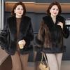 Women's Clothing Winter Placket Mink Short Fur Jacket Fur Thin Autumn and Winter Warm