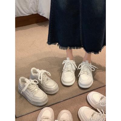 Маффины на толстой подошве грязные маленькие белые туфли 2025 новые маленький мужчина выше и стройнее удобная и легкая спортивная и повседневная обувь