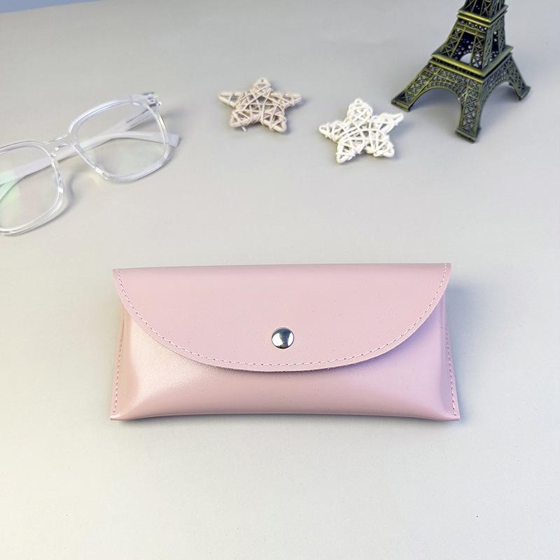 Кожаный чехол для очков, Простой и модный однотонный упаковочный чехол для очков