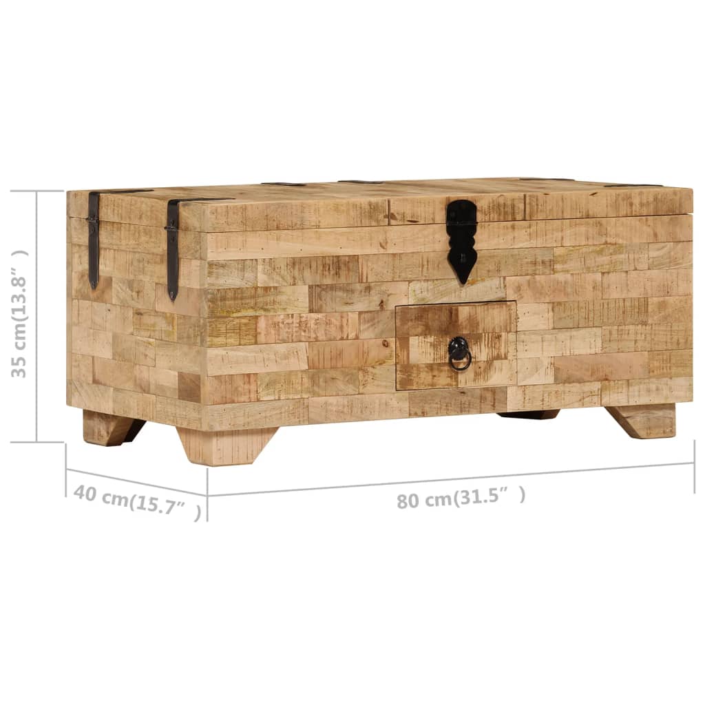 Solid Mango Wood Coffee Table 80 x 40 x 35 cm