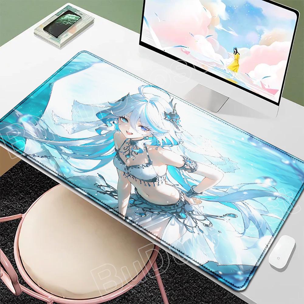 Новые обои Игрок Genshin Furina Коврик для мыши Аниме Игровой коврик для мыши HD Печать Настольные коврики Резиновый настольный коврик XXL Коврики для стола