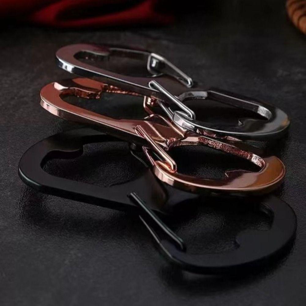 Многофункциональная пряжка из нержавеющей стали для переноски на открытом воздухе, застежки для рюкзака с карабином в форме 8, для походов