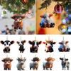 Cute Cartoon Highland Cow Car Pendant Acrylic Art Craft Ornament Lovely Car Rearview Mirror Decoration Home Christmas Tree Hanging Decoration Gift