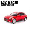Масштаб 1/32 Cayenne Turbo Macan SUV, металлический литой автомобиль, игрушки из сплава, модели автомобилей, грузовики со светом и звуком для мальчиков, детей, внедорожные транспортные средства, хобби