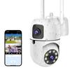 Outdoor Indoor Dual Lens Security Camera 1080p Smart WIFI Night Vision Surveillance