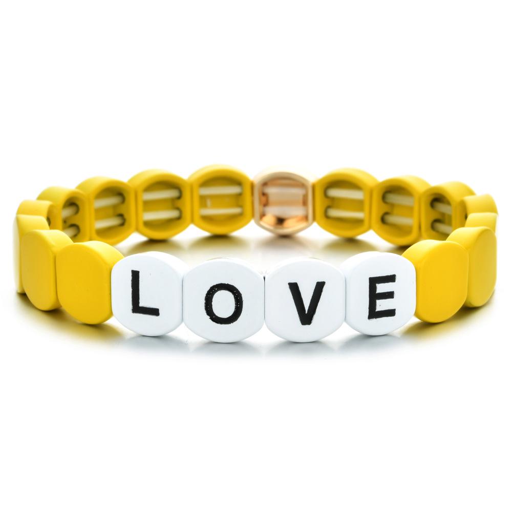 Модный браслет из сплава с краской Новый браслет Honeycomb LOVE Bracelet