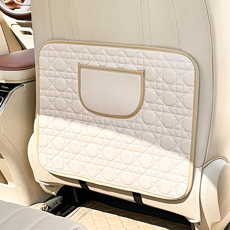Car Seat Anti-kick Pad Rear Seat Back PU Leather Anti-dirty Protective Pad Wear-resistant Dirt-resistant Rear Protective Pad