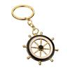 Практичные повседневные брелоки с морскими якорями и штурвалом из цинкового сплава в сине-белой цветовой гамме