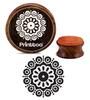 Printtoo Floral Mandala Pattern Round Wooden Rubber Stamp Scrap-booking Craft Textile-2