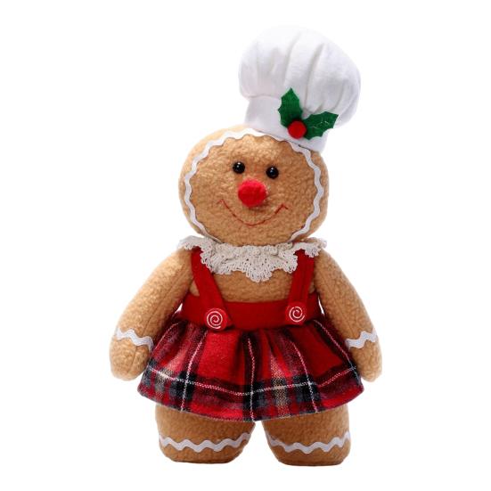 Пряничный человечек, мягкая плюшевая праздничная декоративная подушка, домашний декор, плюшевая мультяшная фигурка мальчика и девочки, украшение на рождественскую елку