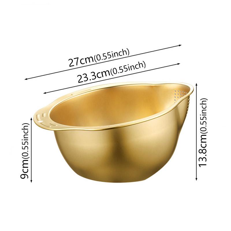 Rice Washer Strainer Bowl Stainless Steel 304 Washing Bowl Rice Strainer for Washing Fruits Vegetables and GrainsKitchen Tools6