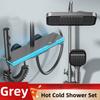 Shower Column Temperature Digital Display Shower Set Shower System Hot Cold With Ambient Light Bathroom Shower Head