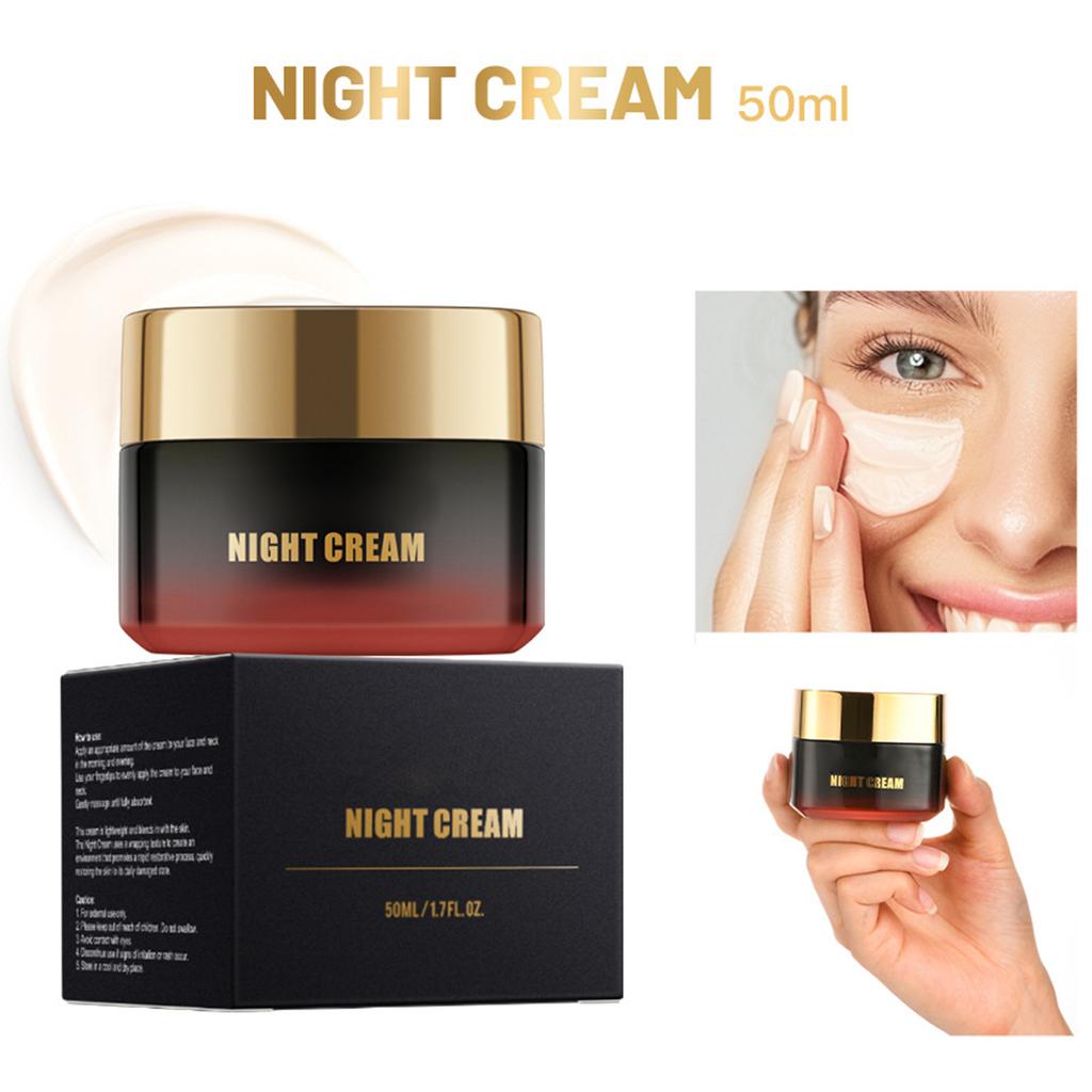 Увлажняющий крем 50 мл Укрепляющий ночной крем для лица и шеи против морщин