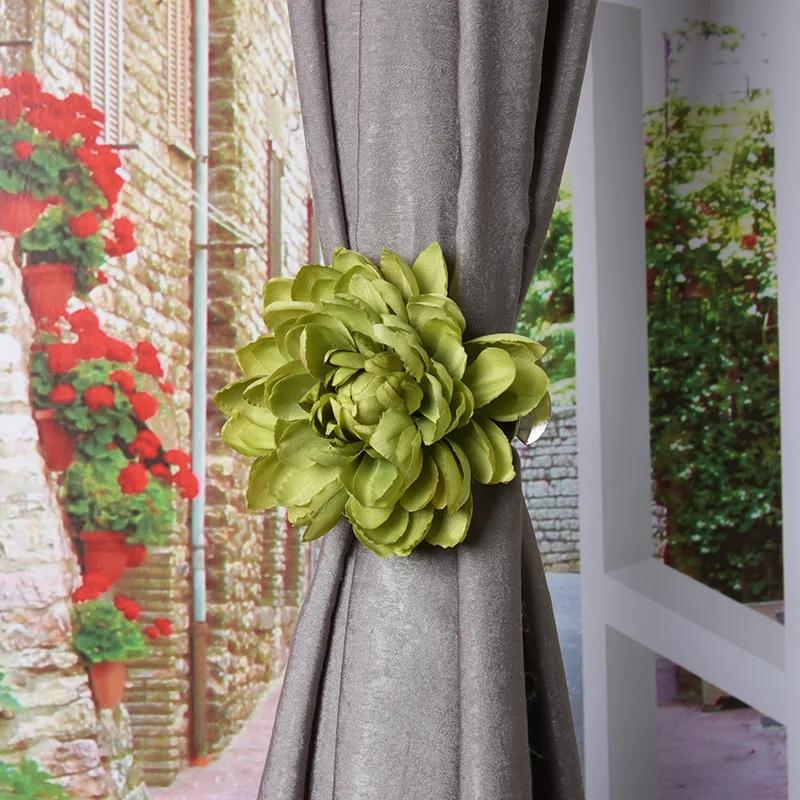 1 шт. Простой ремешок для штор с цветком, зажим для штор с цветком, пряжка для штор, декоративный ремешок для штор для окна, аксессуары