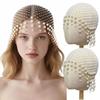 Exquisite Pearls Tassels Headwear Handmade Women Hat Fashion Pearls Tassels Hair Hat  For Ladies