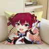 Senchou Houshou Marine ChibiS Square Sofa Pillow Cover Solid Color Living Room Home Decor Cushion Case