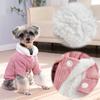 Осенне-зимняя одежда для собак Мягкая теплая флисовая куртка-пальто для питомцев Модный розовый серый костюм для маленьких и средних собак Кошек Шнауцер Йоркшир Товары для питомцев