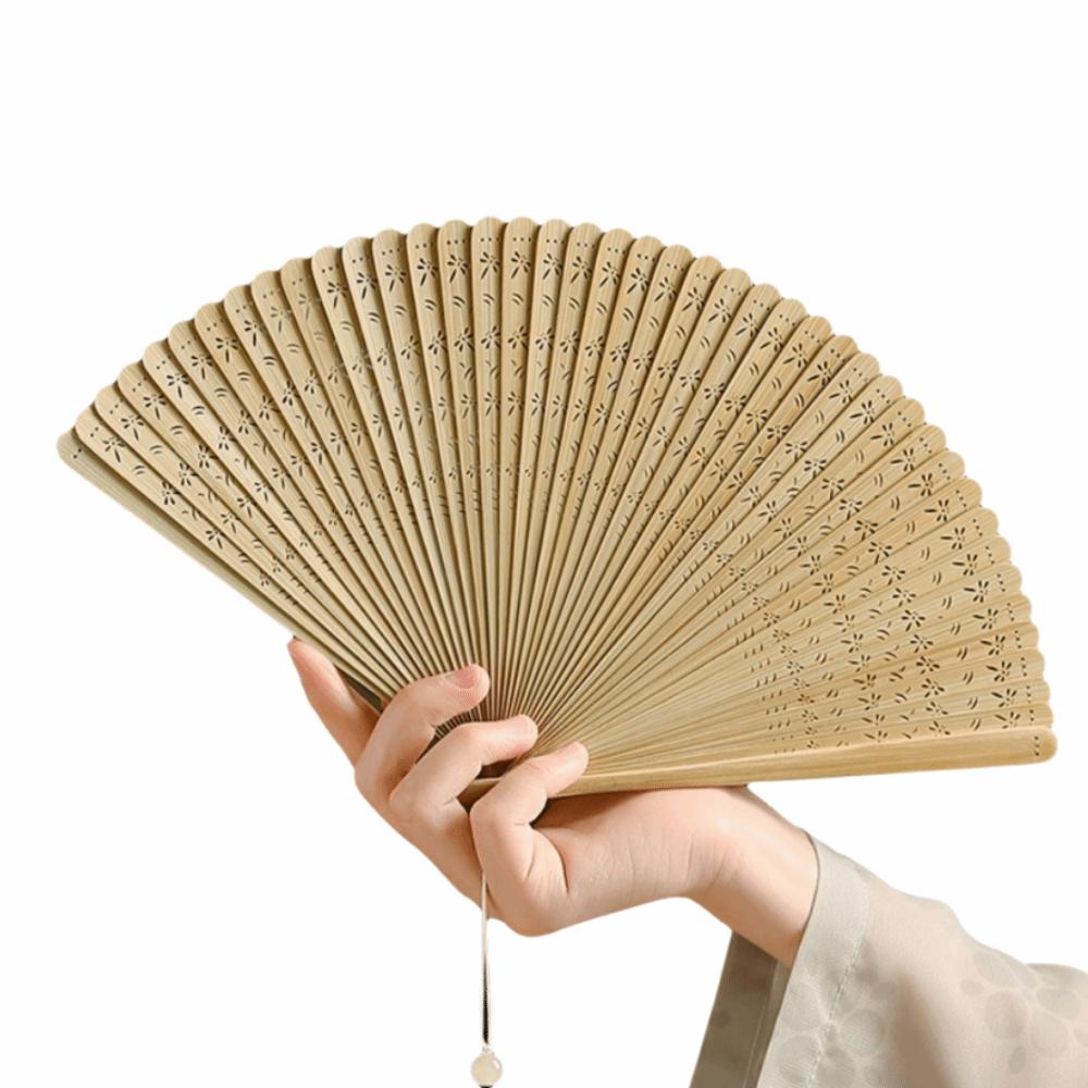 Portable Retro Hand Fan Elegant Classical Folding Fan Chinese Style Folding Bamboo Fan  Home Decor