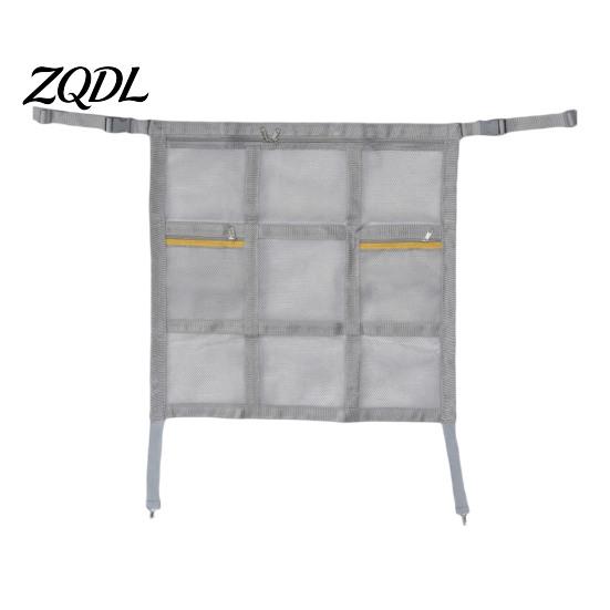 Backseat Barrier for Pets Car Seat Gap Storage Net, Multifunctional Organizer Kids, Interior Mesh 9 Grid Layered Divider with 59x59cm, Universal Auto