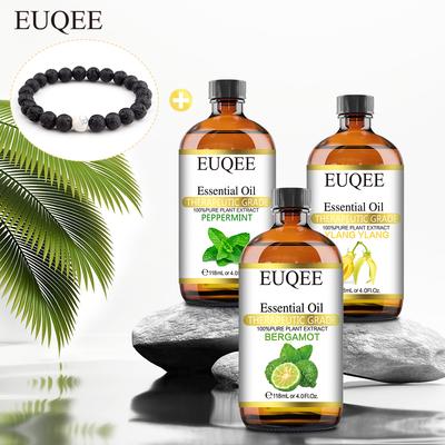 118 мл эфирные масла мяты перечной, иланг-иланга, бергамота с браслетом, диффузор для ароматерапии, духи «сделай сам», уход за кожей и волосами