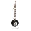 Bag Accessories Snooker Resin Ball Key Ring NO.8 Key Chain Lucky Black 8 Keyring Billiards Keychain