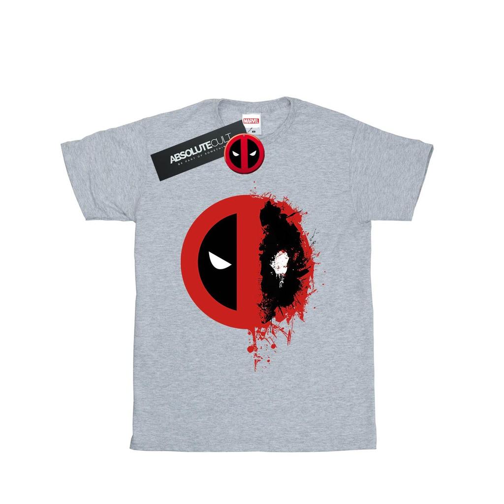 Marvel Mens Deadpool Split Splat Logo T-Shirt