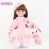 BZDOLL 60 см 24 дюйма Мягкий винил Реборн Кукла-младенец для девочки Длинные волосы Принцесса Малыш Младенцы Реалистичный Подарок на день рождения ребенку