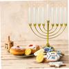 Gold Candle Holder 9-branch Candlestick Classic Menorah Home Decoration