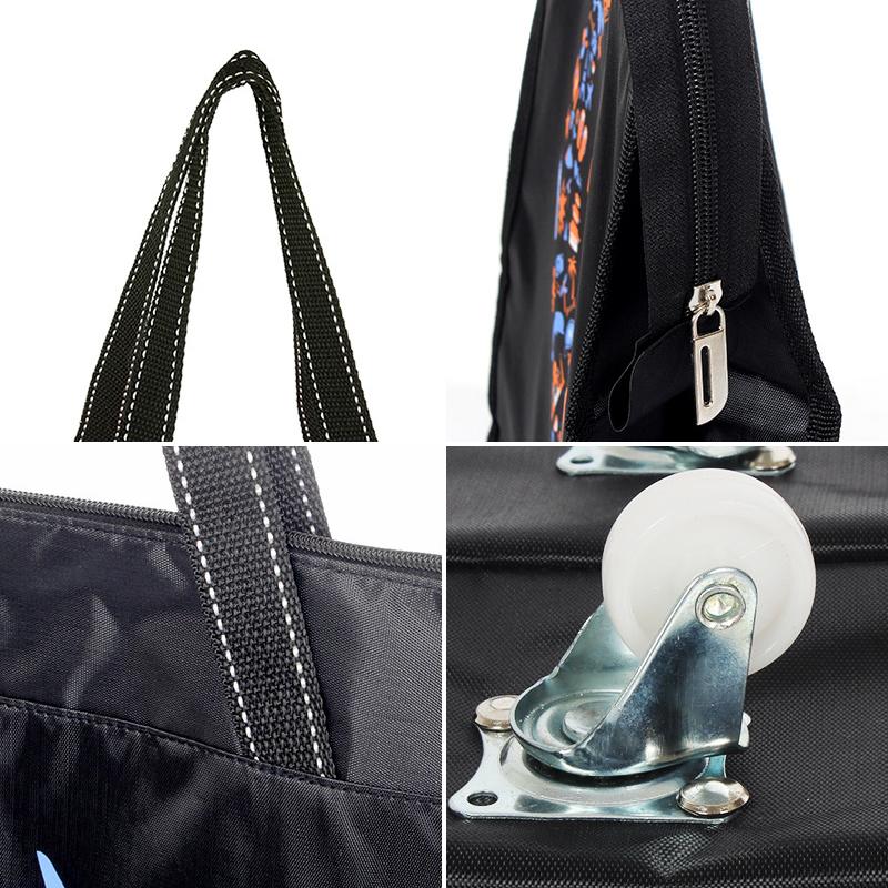 Универсальная сумка на колесах Oxford Spinning Дорожная сумка Женская сумка для покупок Большая вместительная сумка Портативная складная багажная сумка для коротких расстояний