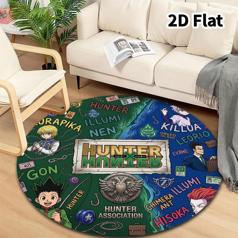 Ковер с круглым ворсом Hunter X Hunter Ковер для гостиной, спальни, дивана, игровой комнаты Декор Нескользящий коврик для пола