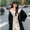 New Long Hooded Jacket Versatile Loose Velvet Sweater Women's Korean Jacket