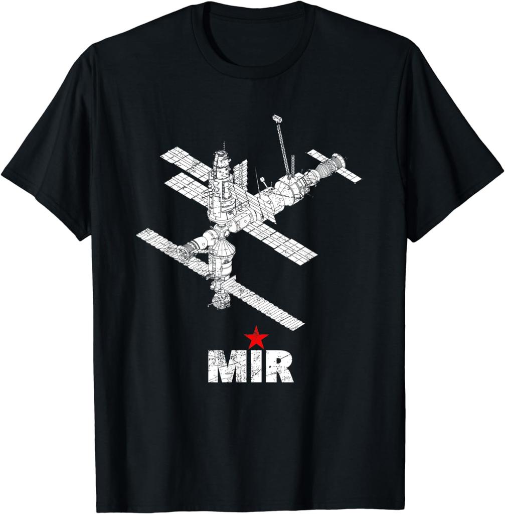 Space Station Mir Soviet Union Russia Spacecraft Communism TShirt 100 Cotton ONeck Summer Short Sleeve Casual Unisexs Tshirt