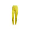 Solid Color Printed Sports Leggings Women Leggings Yellow HI6056