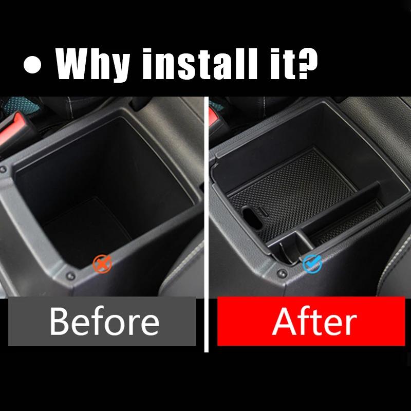 For Volkswagen Tiguan MK2 2016 2017 2018 2019 2020 2021 2022 Car Armrest Center Storage Box Central Control Organizer Tray ABS