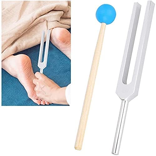 Wlongtor Tuning Fork, Energy Fork for Chakra Healing, Sound Therapy, Musical Instrument, Balancing, Healer, with Silicone Hammer Bag and Cleaning Clot