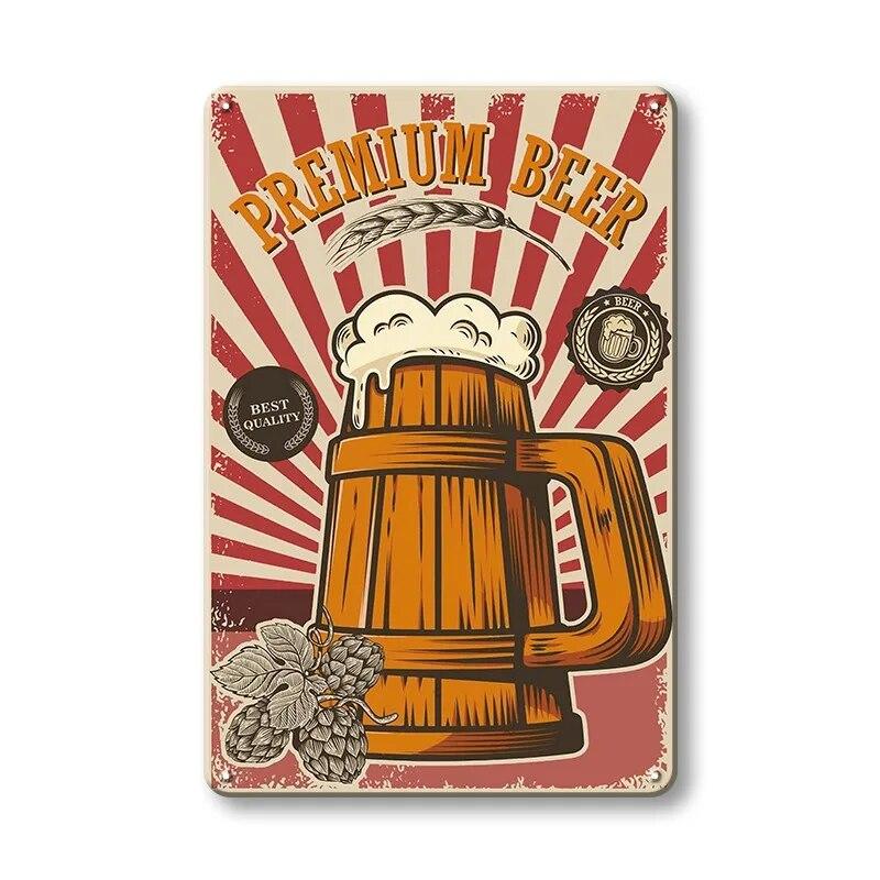 Знаки холодного пива, металлическая табличка, пиво, поднимающее настроение, винтажные постеры для мужчин, пещерный бар, паб, клуб, жестяная тарелка, художественные настенные наклейки, домашний декор