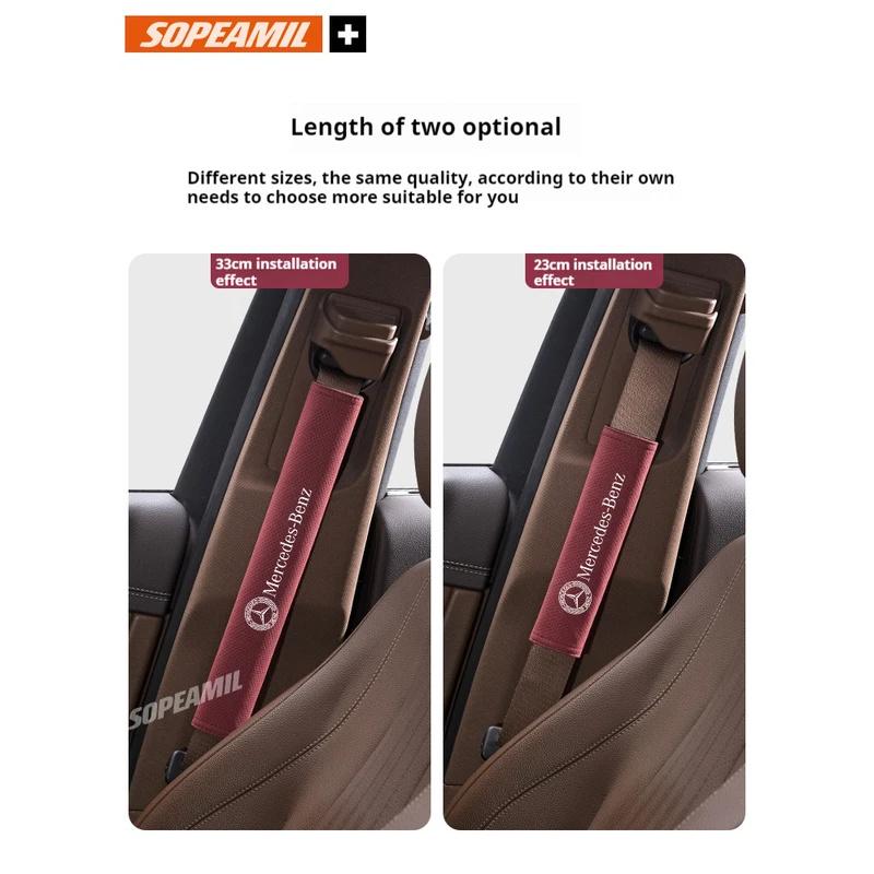 For Mercedes Benz A B C E S Class AMG GLA GLB GLC GLE CLA CLS SLC GLS CLB GLK SLK Vito A45 C43 Car Seat Belt Shoulder Guard Pad WGV9