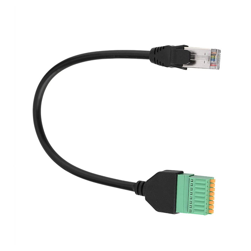 RJ45 Male Jack To 8 Pin Spring Connector Terminal Block Adapter Cable