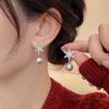2023 Snowflake Zircon Pearl Stud Earrings: Elegant Christmas Style, Niche Design