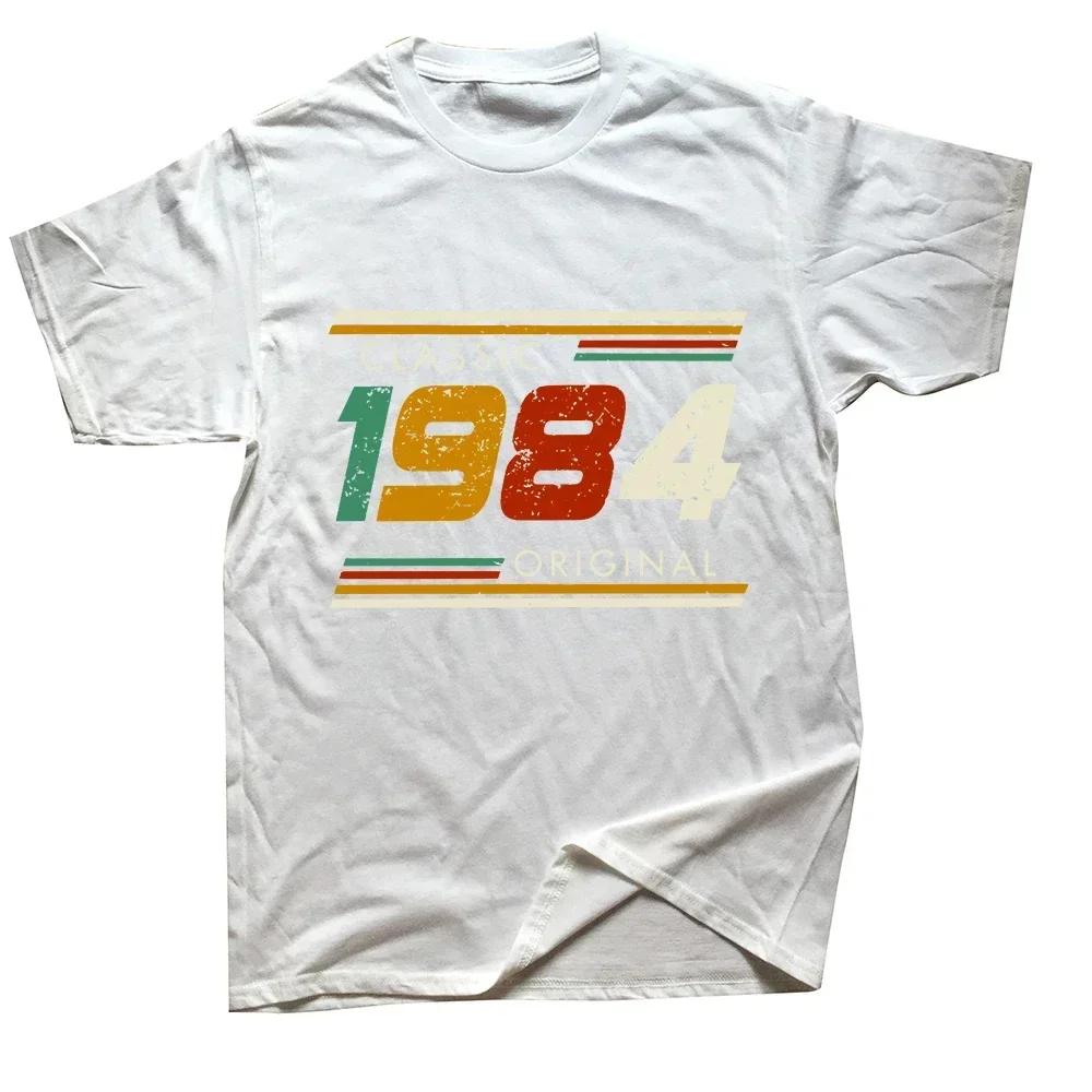Летняя мужская футболка, сделанная в 1984 году, лимитированная серия, классические футболки, короткий рукав, хлопок, повседневная, оверсайз, мужская одежда