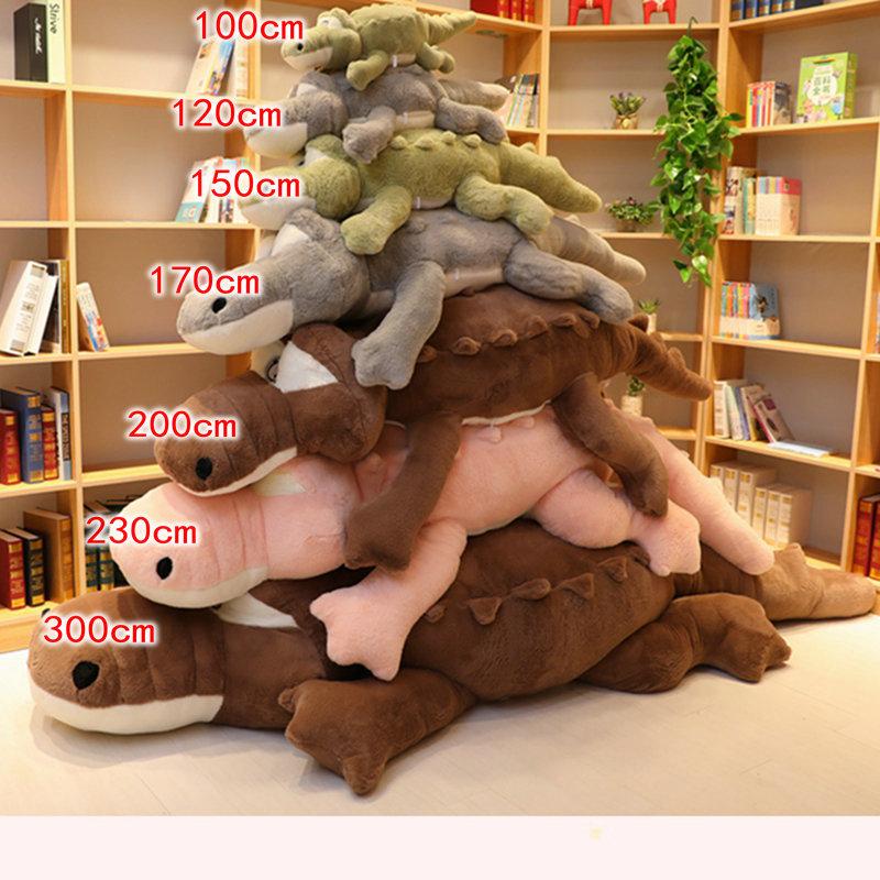 60-150см Новые плюшевые игрушки-аллигаторы Реалистичные мягкие плюшевые животные Крокодил Плюшевая подушка-подушка Для девочки, детей, подарок