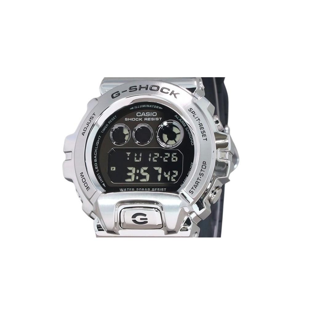 Casio G-Shock Кварцевые мужские часы с металлическим безелем и полимерным ремешком GM-6900U-1 200M