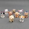 Adorable Mini Resin Puppy Figurines - Pomeranian, Teddy, Bulldog, Shar Pei Models - Small Ornaments for Kids' Cognitive Learning