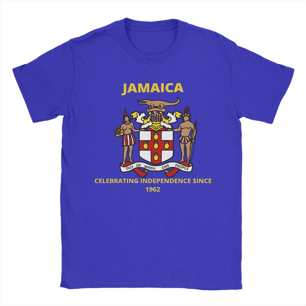 Unisex T Shirt Jamaica Coat Of Arms TShirts Harajuku Summer Tee Shirt Vintage Cotton Clothes Gift Idea