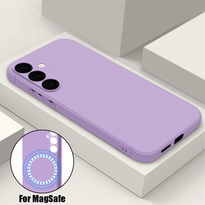 Мягкий силиконовый чехол с магнитом для Samsung Galaxy S26 S24 S23 S25 Ultra S23 S24 S25 FE, для беспроводной зарядки Magsafe